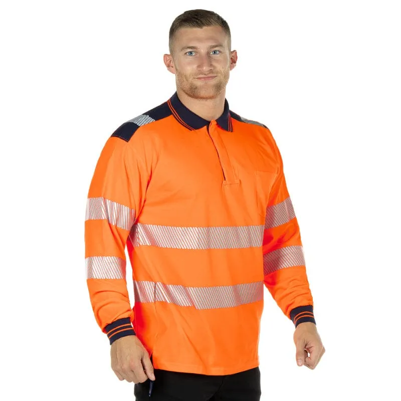 Portwest PW3 Hi-Vis Polo Shirt Long Sleeve T184