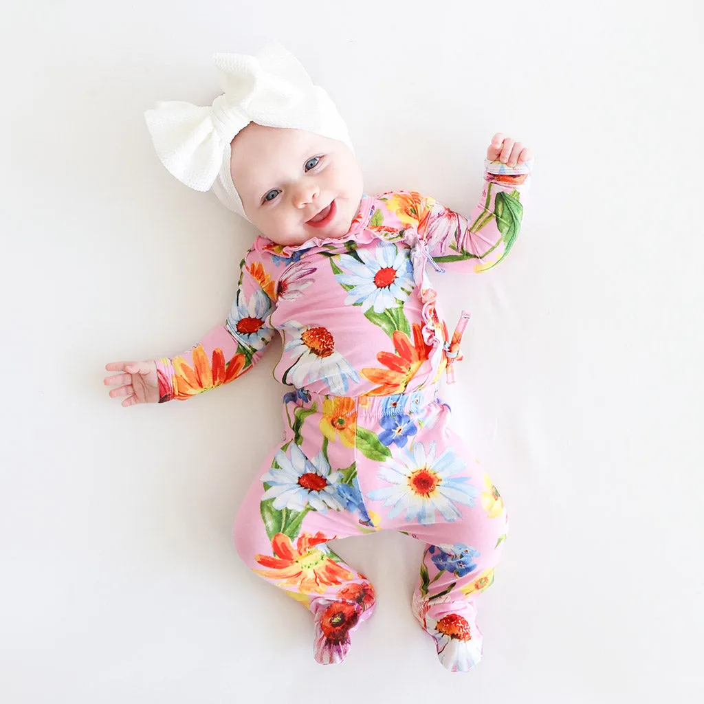Posh Peanut Kaileigh Tie Front Ruffle Kimono Set
