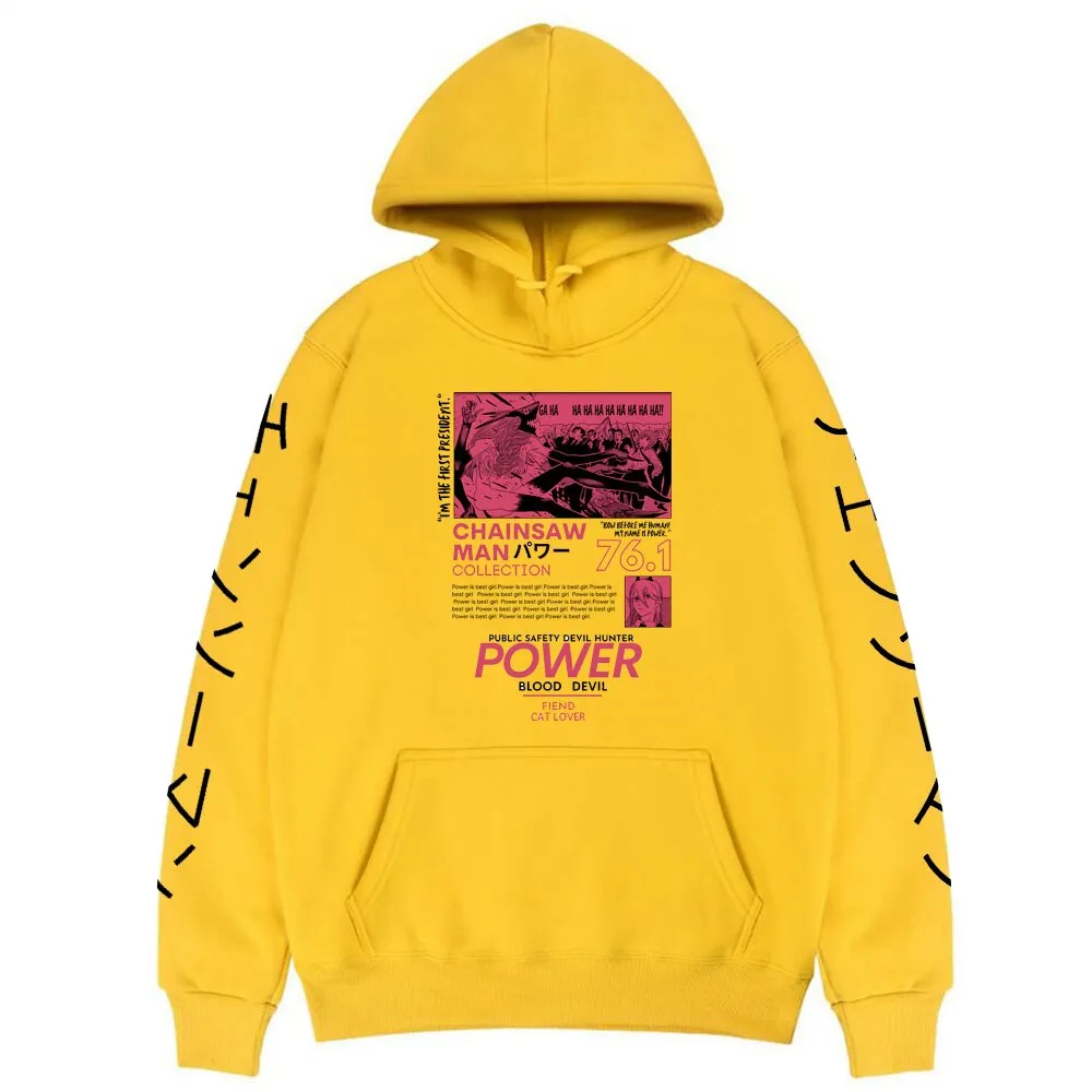 Power Kanji Hoodie Chainsaw Man (Colors Available)
