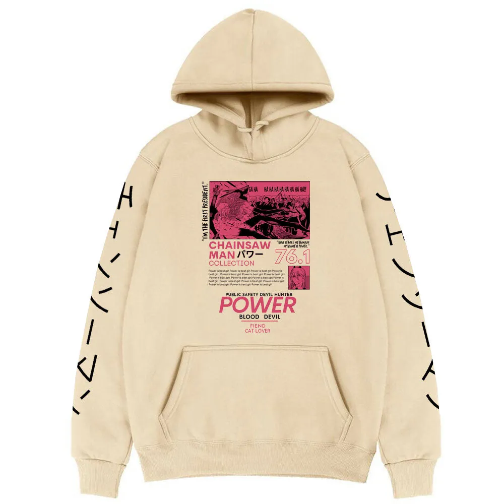 Power Kanji Hoodie Chainsaw Man (Colors Available)