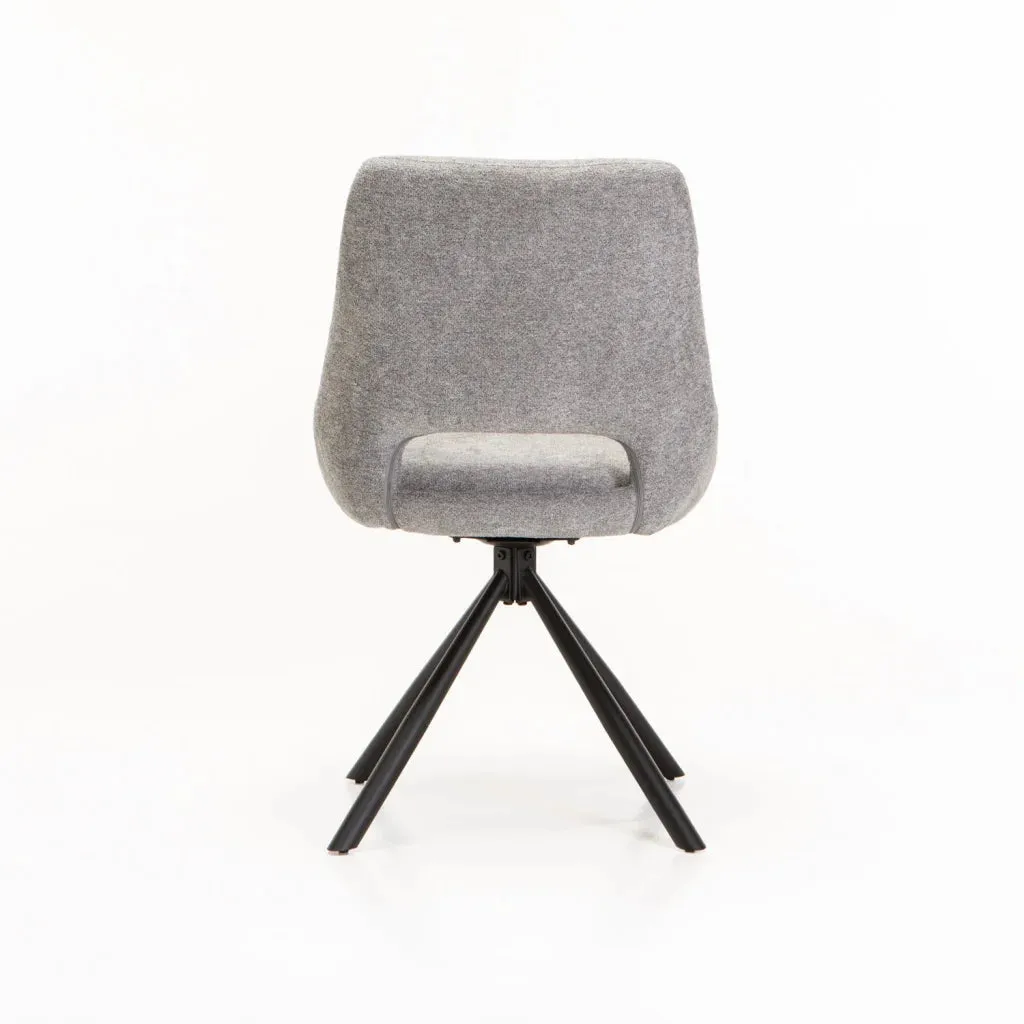 PRATO FABRIC SWIVEL DINING CHAIR