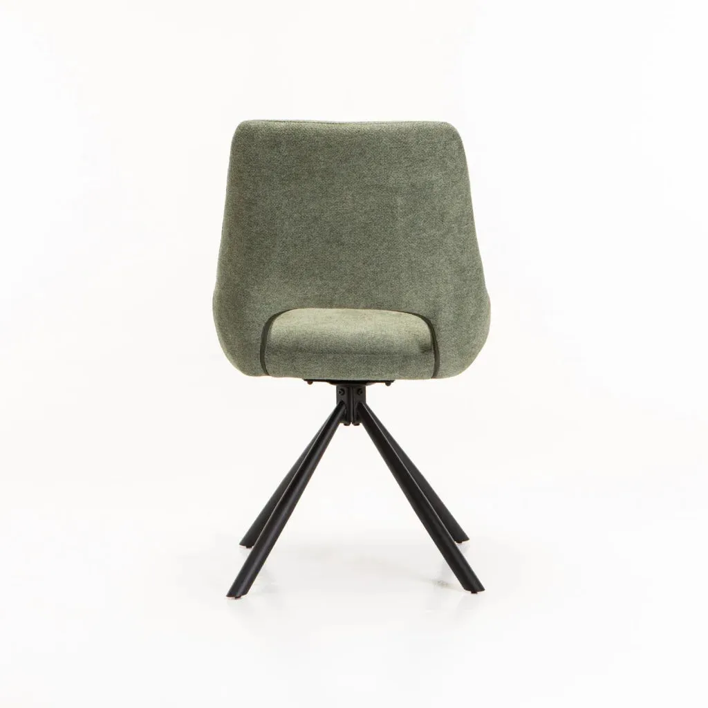 PRATO FABRIC SWIVEL DINING CHAIR
