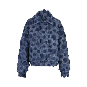 Pre Order:  Jacquard 3D Love Big Denim Jacket