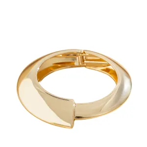 Pre Order:  Wide Edge Smooth Opening Geometric Bracelet