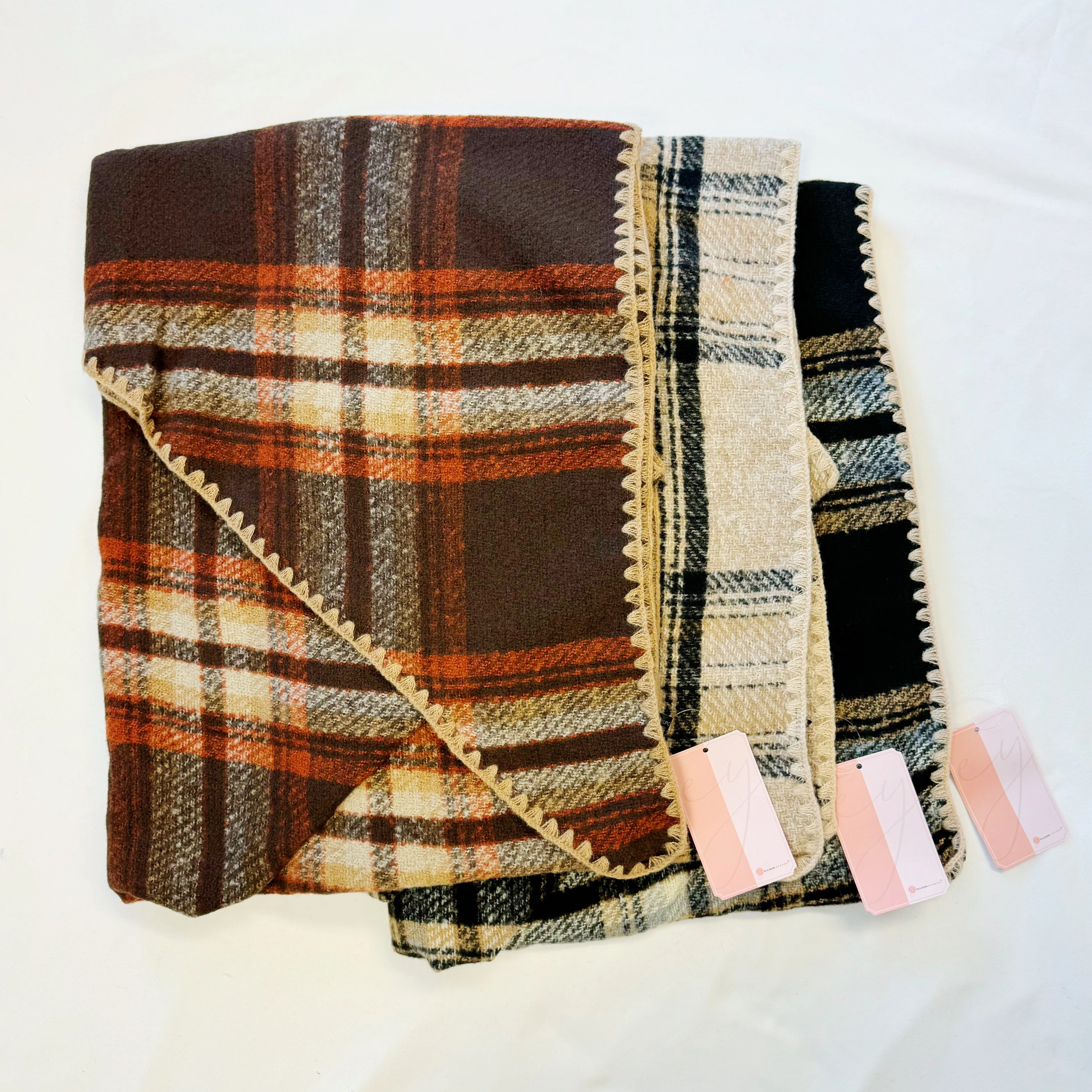 Preciously Stitched Triangle Shawl Scarf