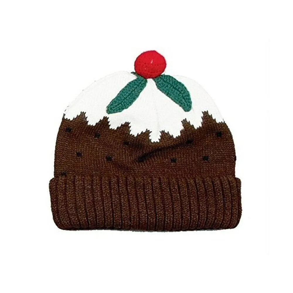 Premier 25cm Christmas Pudding Woolly Bobble Hat