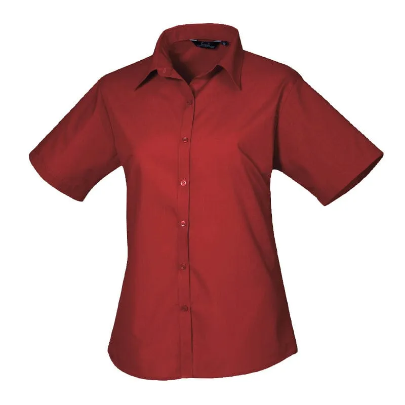 Premier Ladies Short Sleeve Poplin Blouse PR302