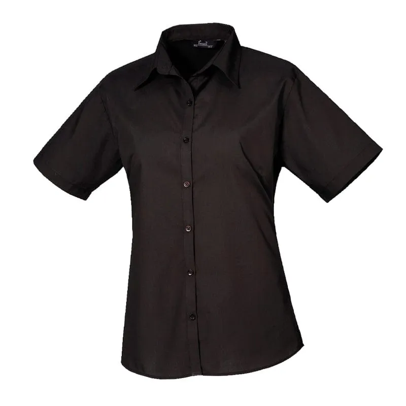 Premier Ladies Short Sleeve Poplin Blouse PR302