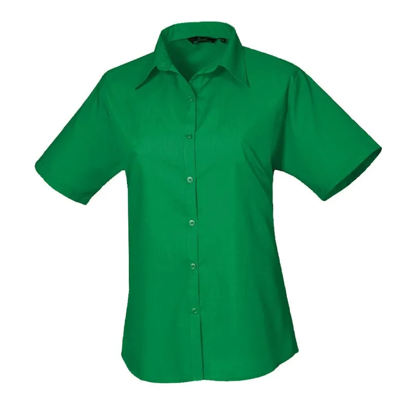 Premier Ladies Short Sleeve Poplin Blouse PR302