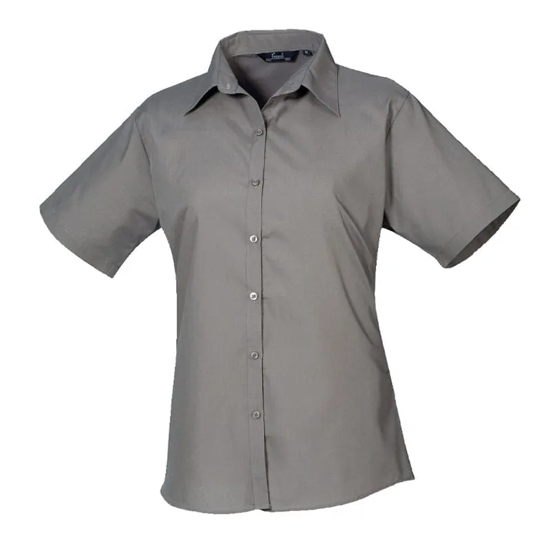 Premier Ladies Short Sleeve Poplin Blouse PR302
