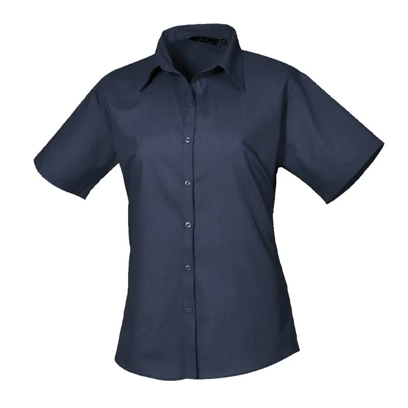 Premier Ladies Short Sleeve Poplin Blouse PR302