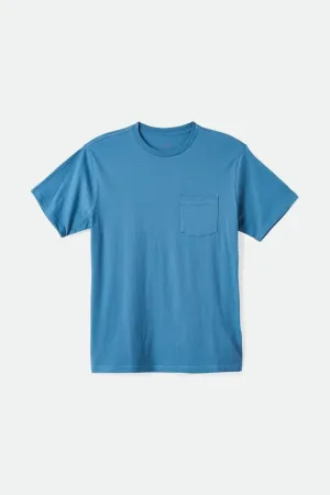 Premium Cotton S/S Pocket Tee - Blue Heaven