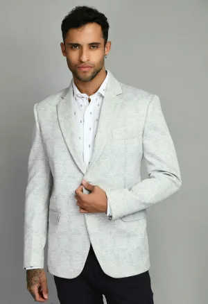 Premium Notched Lapel White Blazer