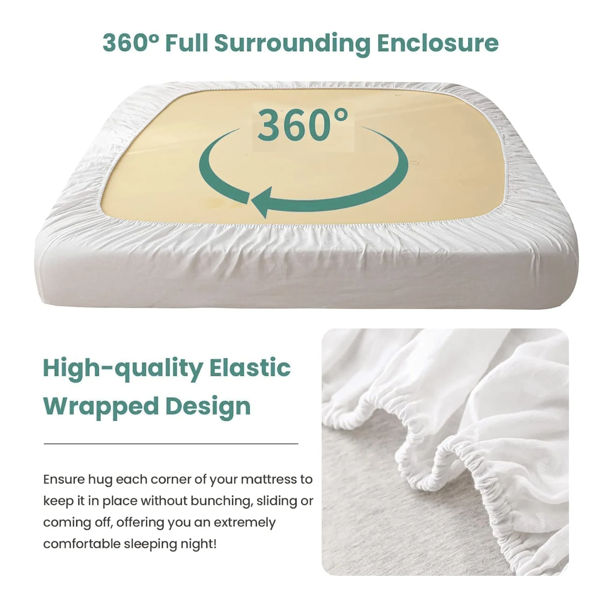 Premium Quality Super Soft King Size 6 pieces Duvet Cover Set 220x240cm Leaf