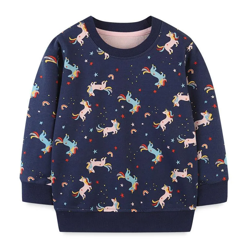 Premium Toddler Girl's Unicorn Print Sweatshirt