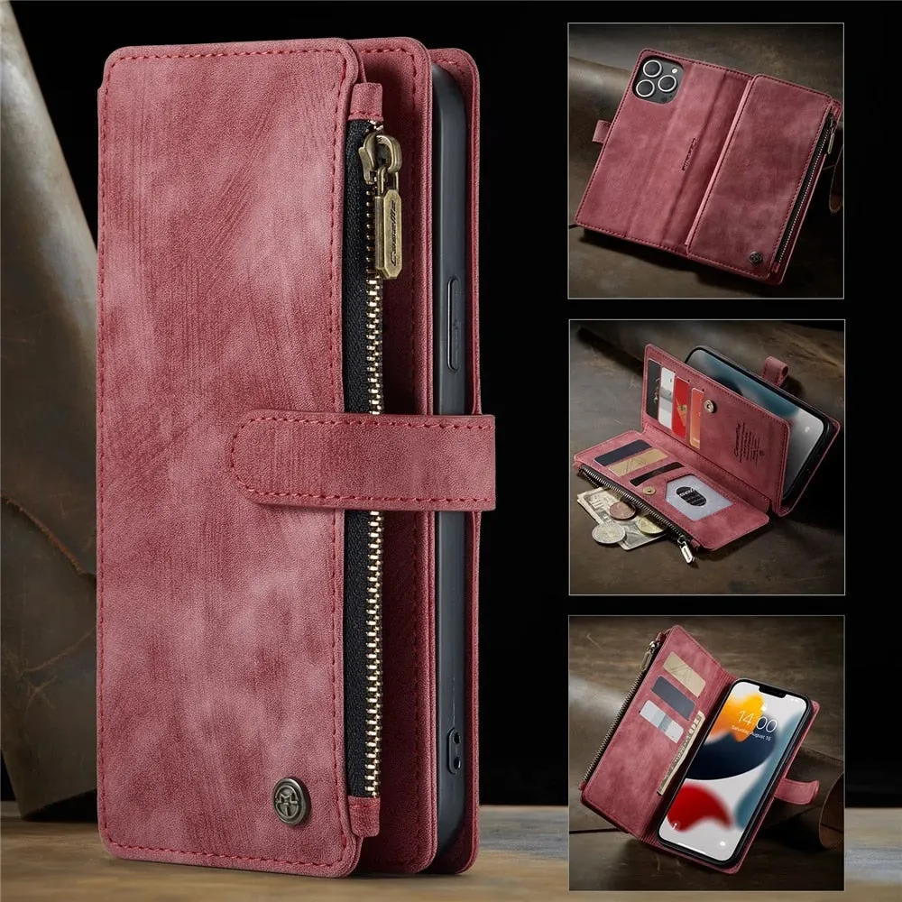 Premium Wallet Phone Case for iPhone X to 14