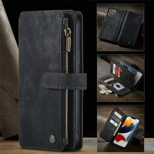 Premium Wallet Phone Case for iPhone X to 14
