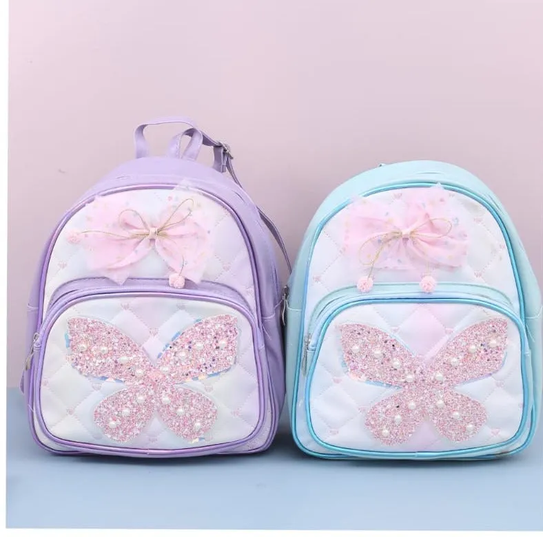 Printed Butterfly Theme Mini Backpack.