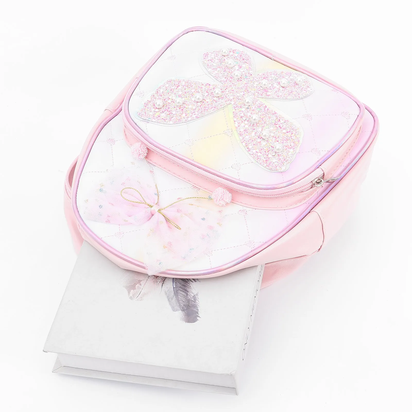 Printed Butterfly Theme Mini Backpack.