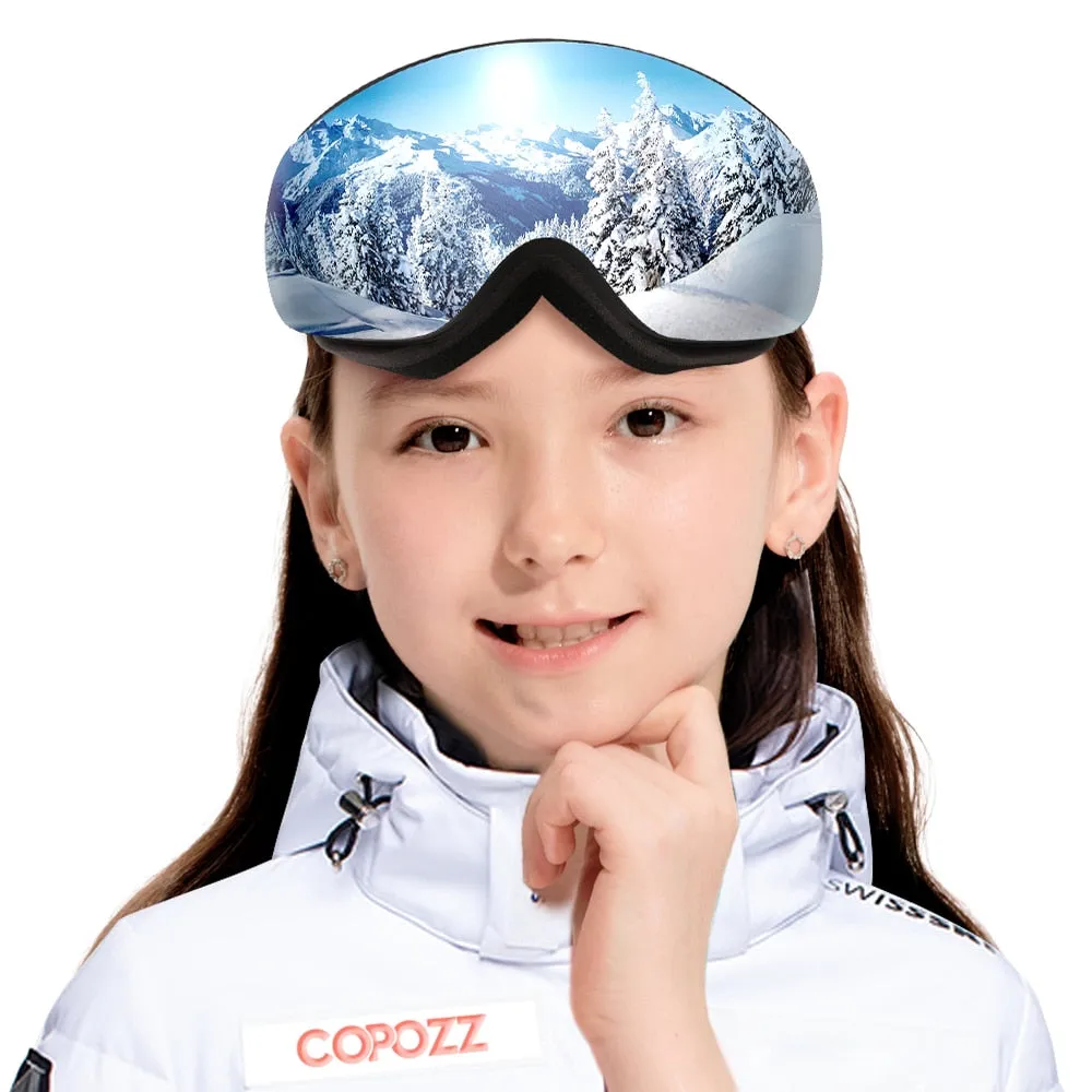 Professional Children Ski Goggles Anti-fog Frameless Ski Eyewear Windproof Sports Equipment Winter Ski Goggles for kids