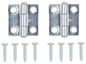 ProSource LR-047-PS Cabinet Hinge, Steel, Zinc, Fixed Pin, 180 deg Range of Motion, Full Mortise Mounting, 7 (Pair) lb :CD 2: QUANTITY: 1