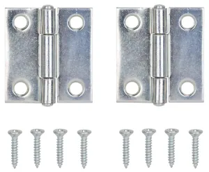 ProSource LR-048-PS Cabinet Hinge, Steel, Zinc, Fixed Pin, 180 deg Range of Motion, Full Mortise Mounting, 7 (Pair) lb :CD 2: QUANTITY: 1