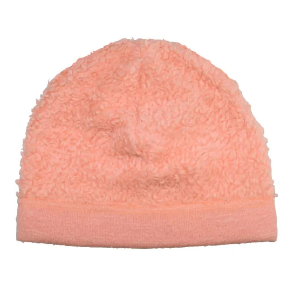 Puffin Gear Organic Cotton Sherpa Beanie - Salmon (XXS, 6-12 Months)