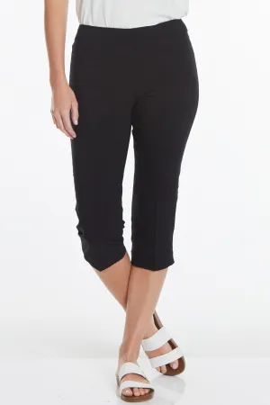 Pull On Black Capri Pants With Pockets
