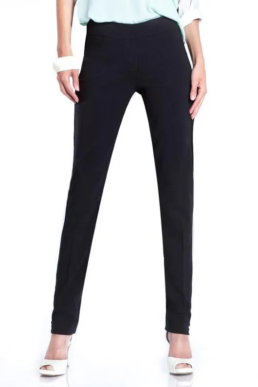 PULL ON NARROW LEG PANT - Black