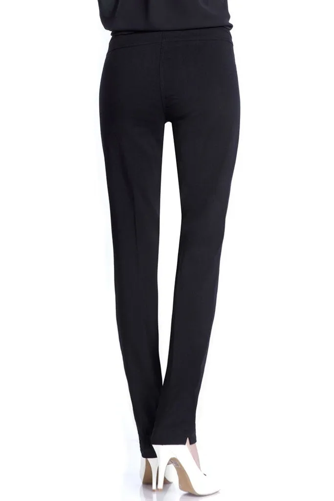 PULL ON NARROW LEG PANT - Black
