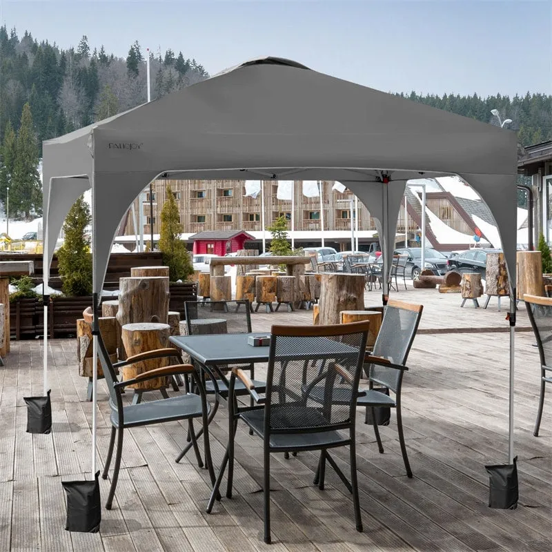 PulseMartix  10' x 10' Outdoor Pop-up Canopy Tent Height Adjustable with Roller Bag
