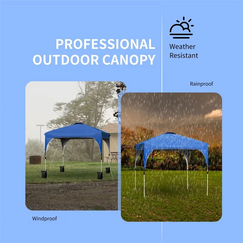 PulseMartix  10' x 10' Outdoor Pop-up Canopy Tent Height Adjustable with Roller Bag