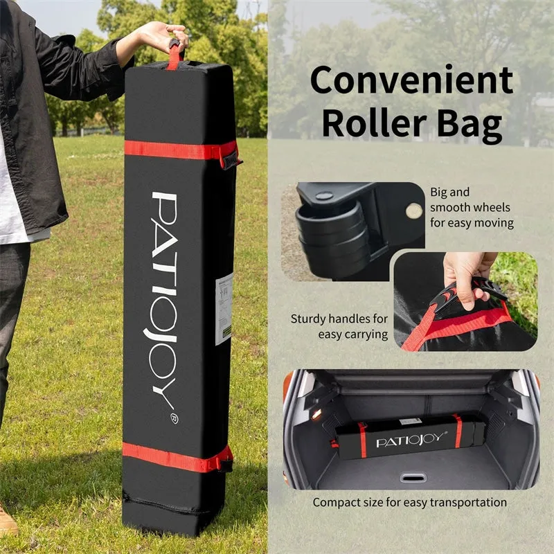 PulseMartix  10' x 10' Outdoor Pop-up Canopy Tent Height Adjustable with Roller Bag