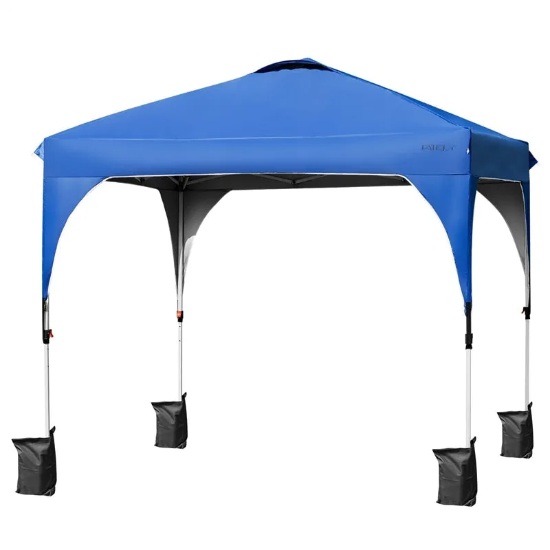 PulseMartix  10' x 10' Outdoor Pop-up Canopy Tent Height Adjustable with Roller Bag