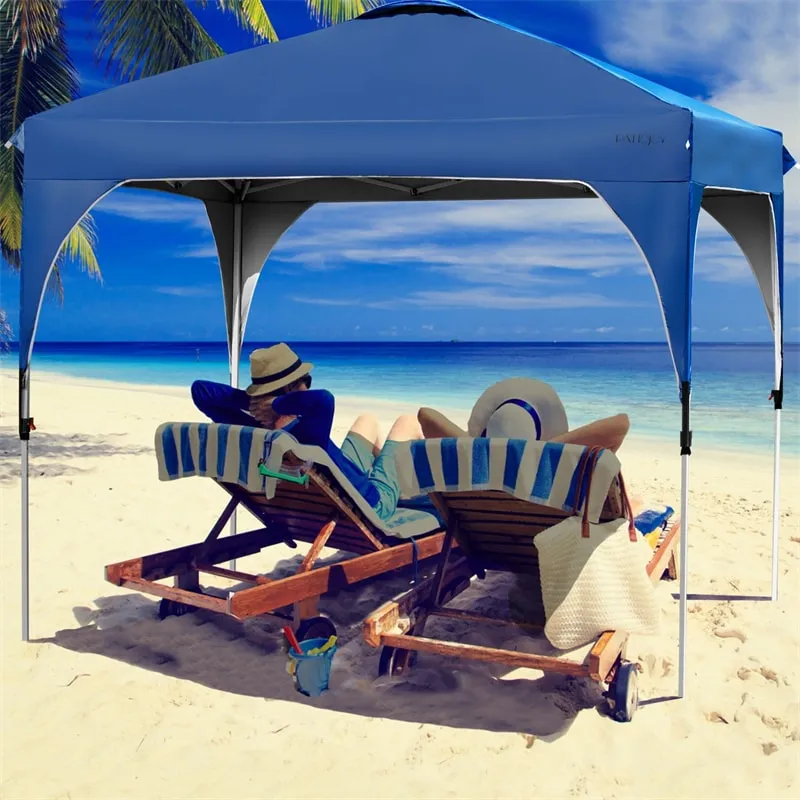 PulseMartix  10' x 10' Outdoor Pop-up Canopy Tent Height Adjustable with Roller Bag