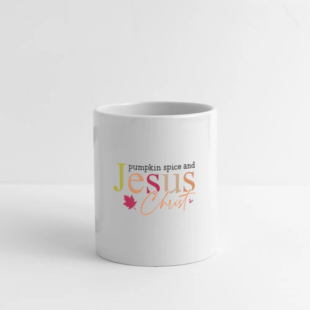 Pumpkin Spice and Jesus Christ Coffee Mug