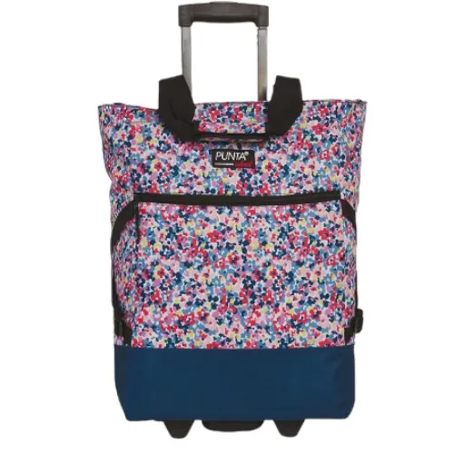 Punta Wheel Trolley Shopper Blue - Multicolor