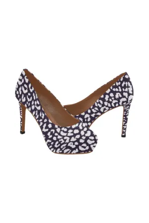 Purple Leopard Women's High Heels