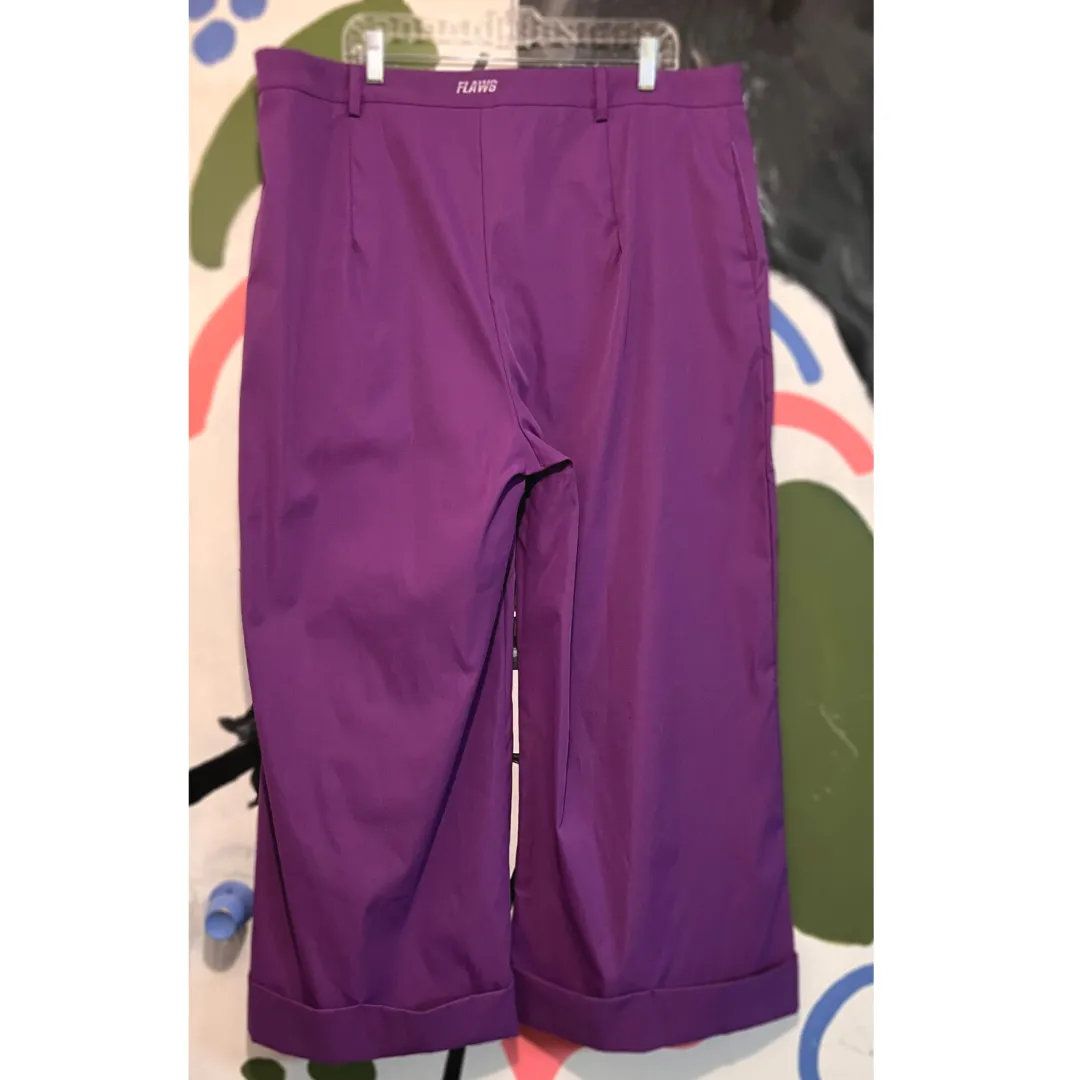 purple wide leg pants - 3xl