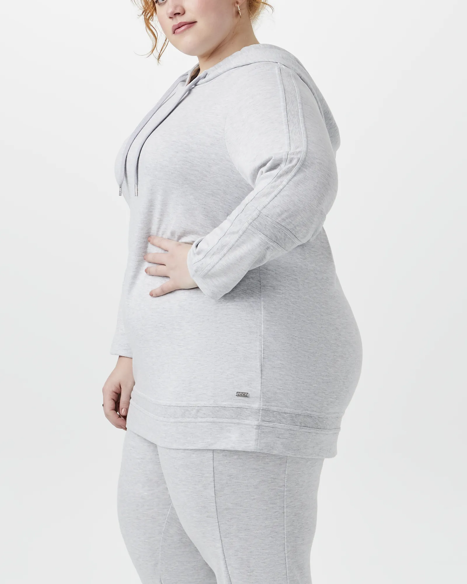 Qiana Knit Hoodie | Light Grey