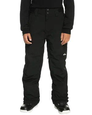 Quiksilver Boys' 8-16 Estate Snow Pants - True Black
