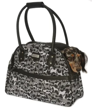 Quilt Dog Carrier Purse. Black. Lightweight. Teacup and Small Dogs up to 12 LBS