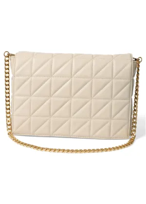 Quilted Chain Handbag - BEIGE GLOW