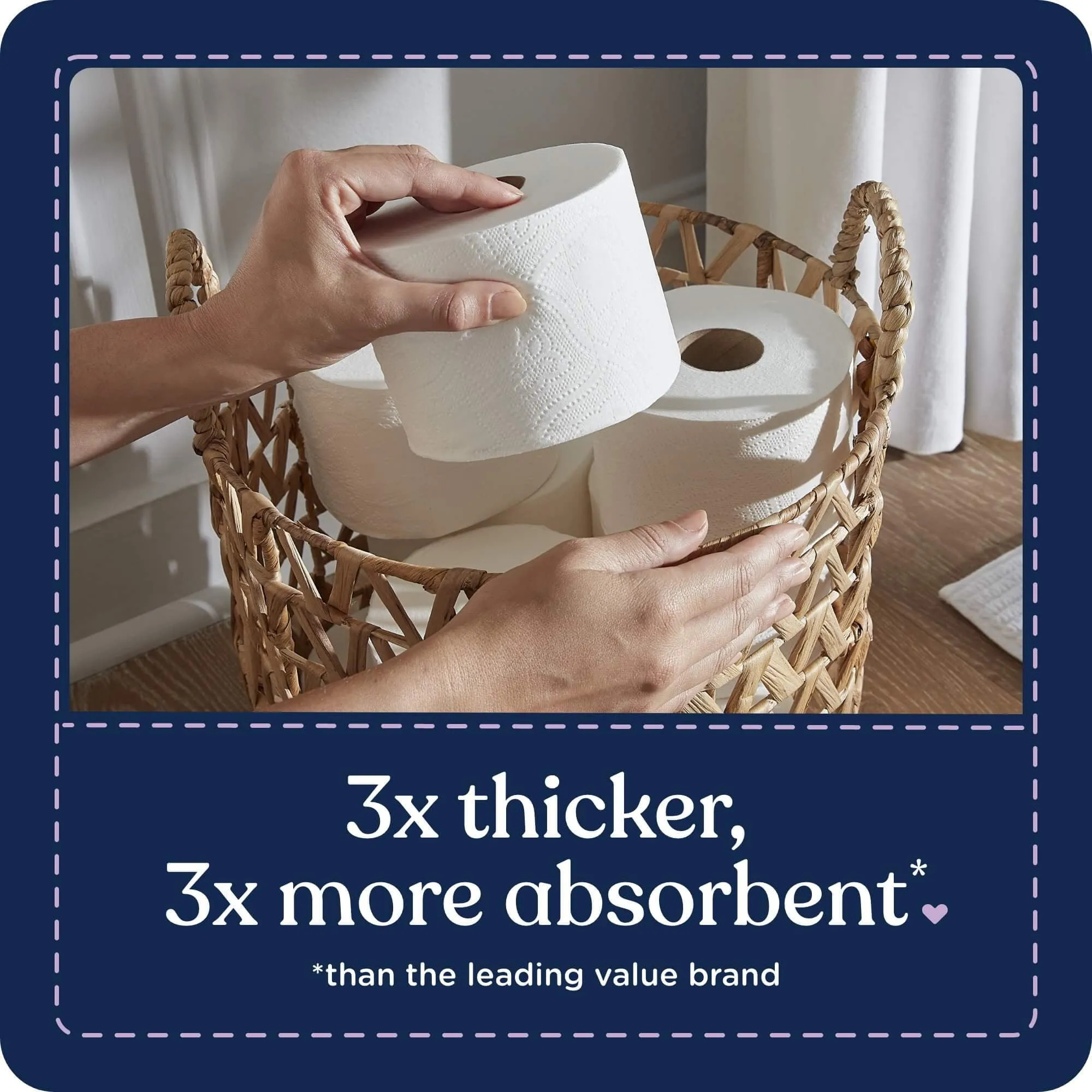 Quilted Northern Ultra Plush 12 Mega Rolls, 3X More Absorbent*, Luxurious Soft Toilet Paper