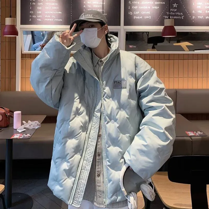 Quilted Unisex Stand-Up Collar Niche Thickened Puffer Jacket