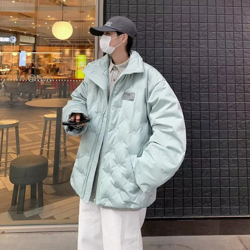 Quilted Unisex Stand-Up Collar Niche Thickened Puffer Jacket