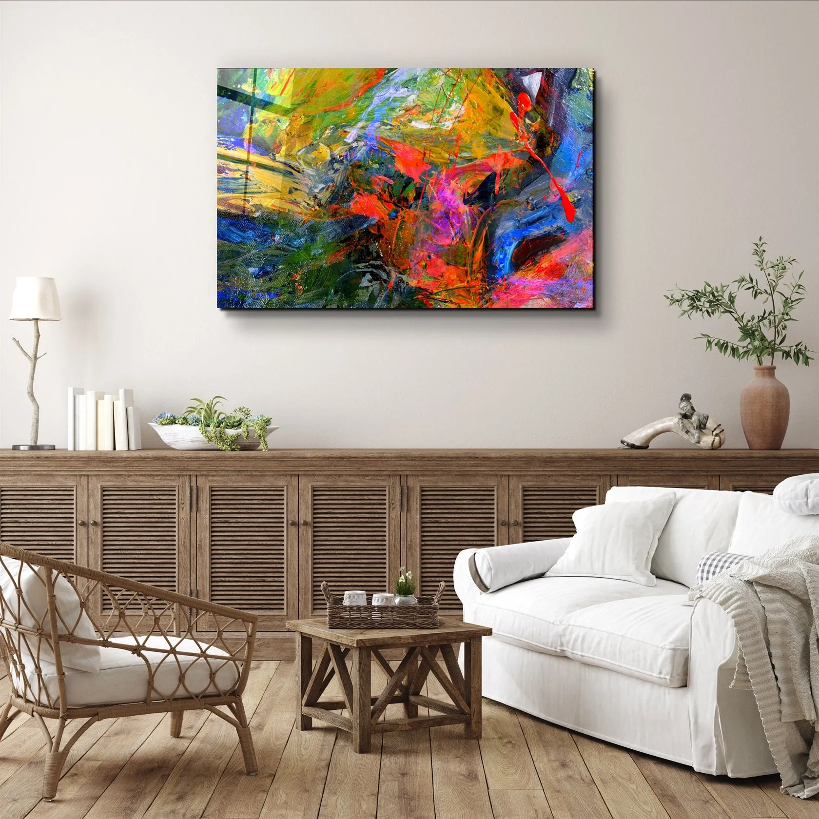・"Abstract Colors"・Glass Wall Art