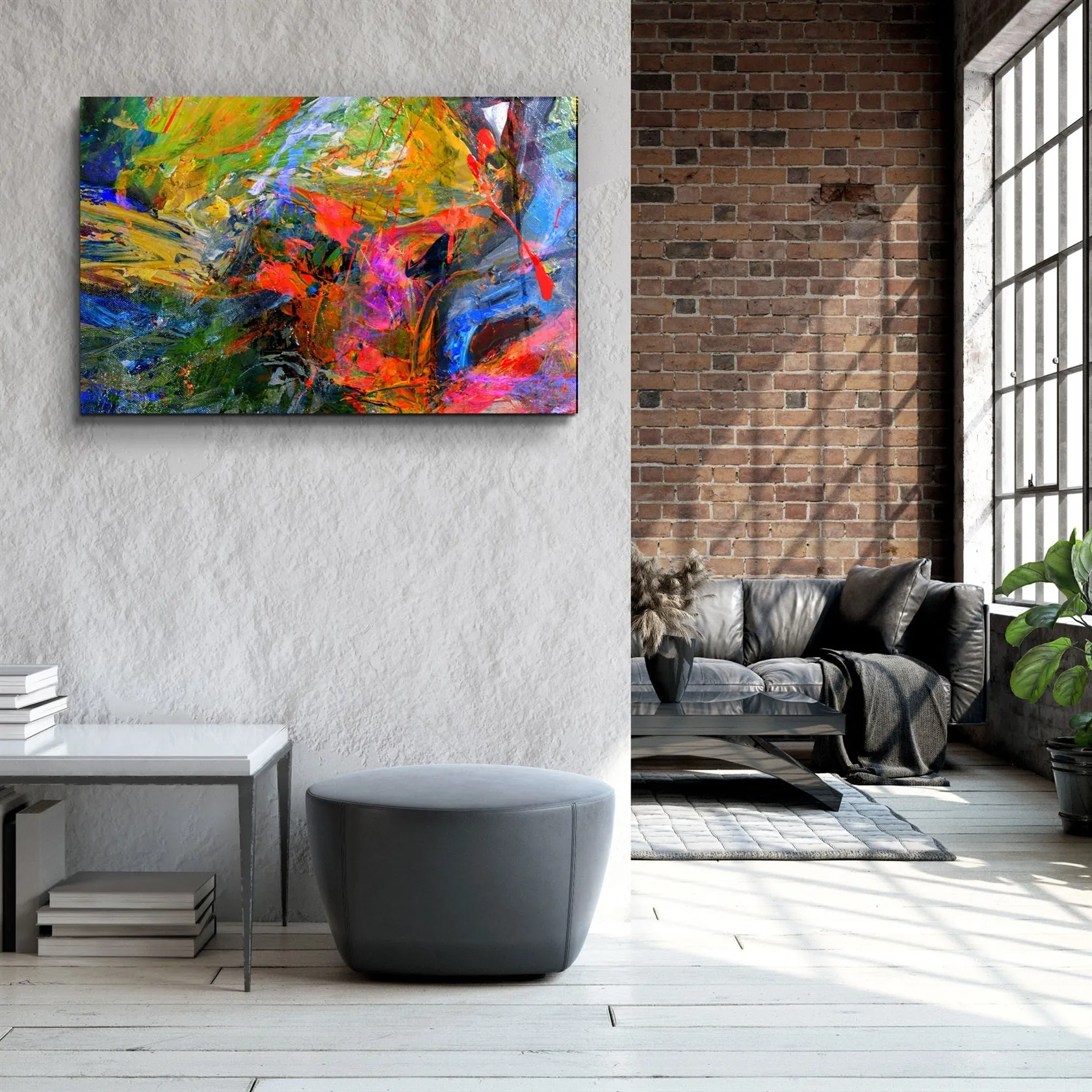 ・"Abstract Colors"・Glass Wall Art
