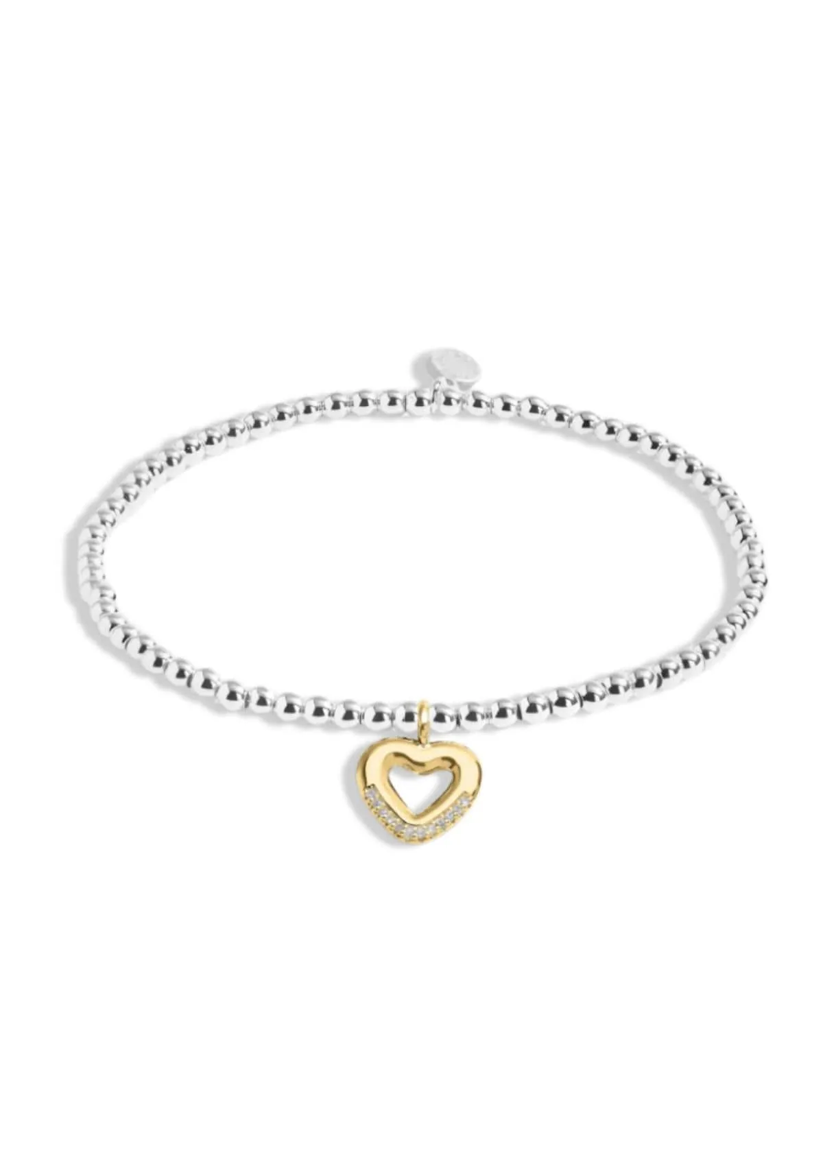 "Happy First Mother's Day" Silver And Gold Bracelet