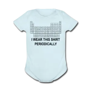"I Wear this Shirt Periodically" (black) - Baby Short Sleeve One Piece